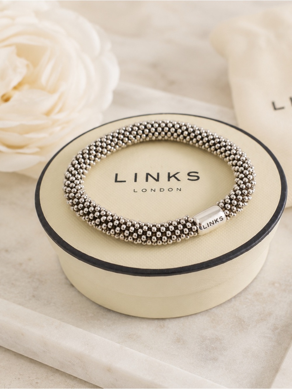 Links of London Effervescence Stretch Bracelet – Sterling Silver